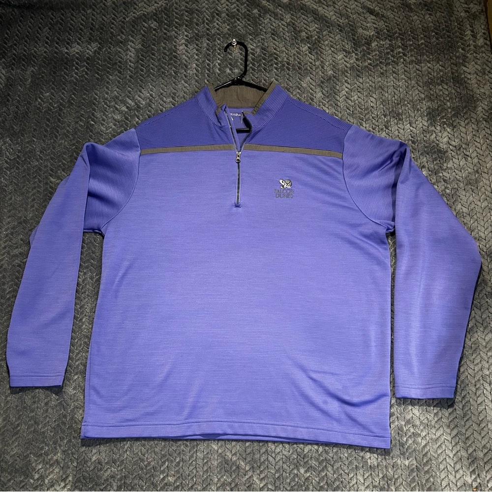 Men's Falcon Dunes Luke Air Force Base Antigua Purple Quarter-Zip XL